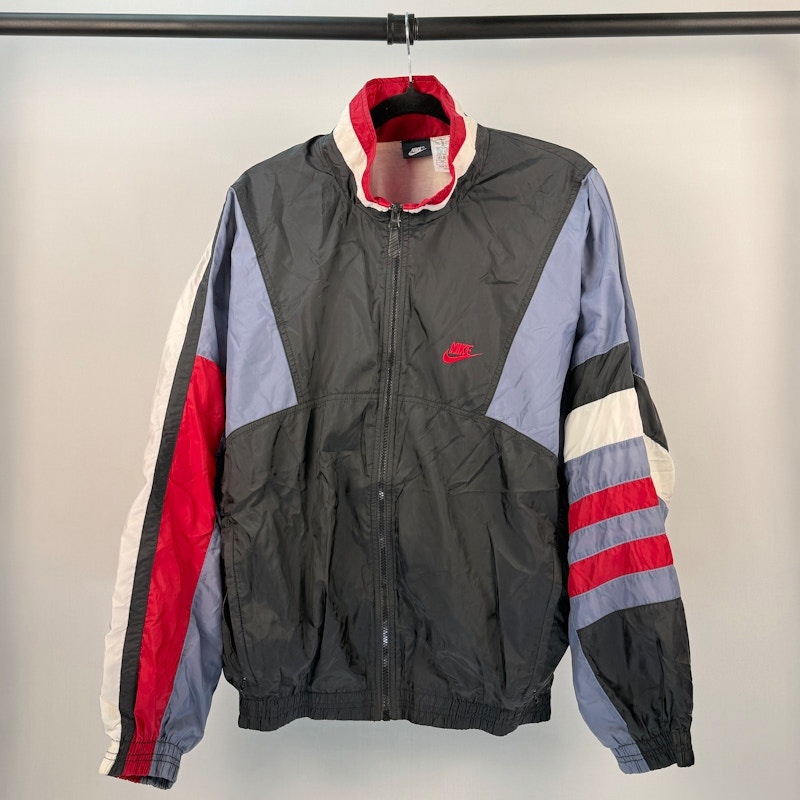 Nike Full Zip Track Jacket Black Blue Red