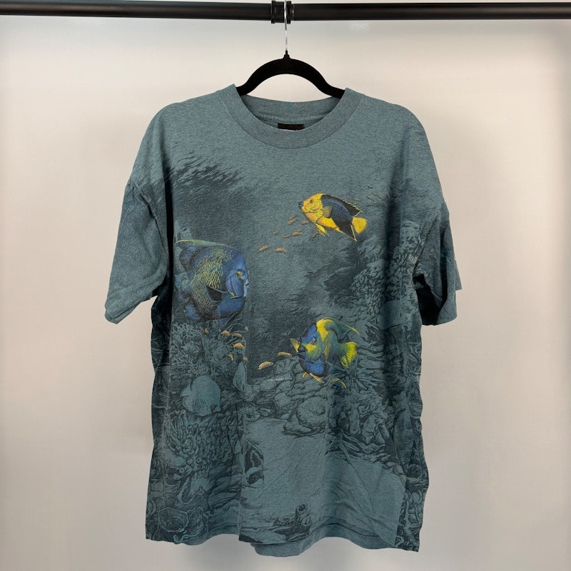 Underwater Coral Reef Graphic T-Shirt Teal