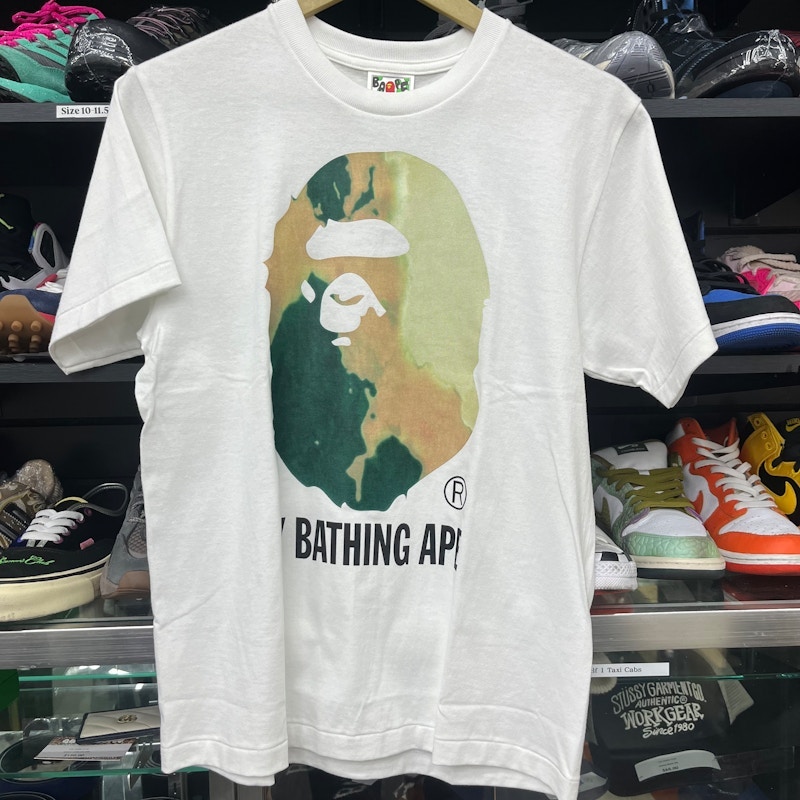 A Bathing Ape Watercolor Ape Head T-Shirt White