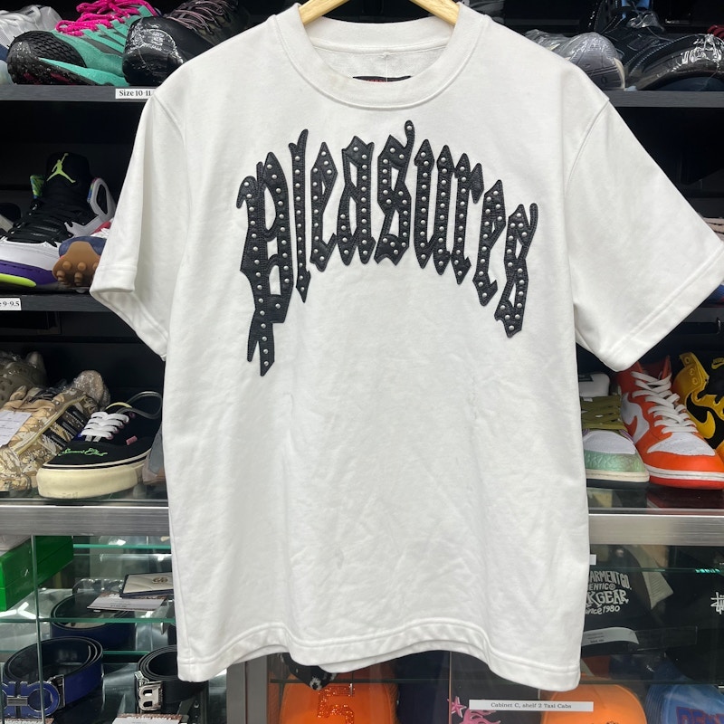 Pleasures Studded Logo T-Shirt White