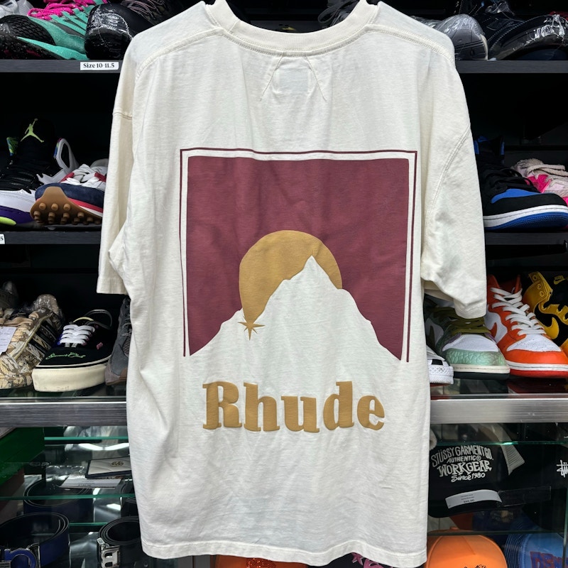 Rhude Mountain Logo T-Shirt Off White
