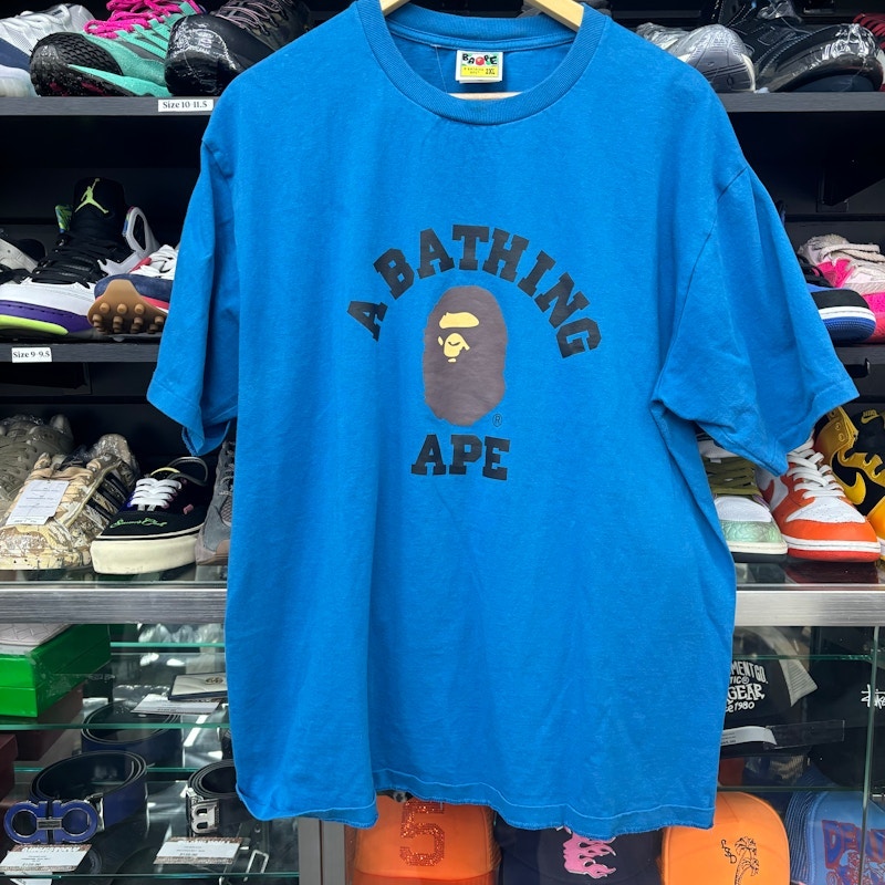 A Bathing Ape Arch Logo T-Shirt Blue