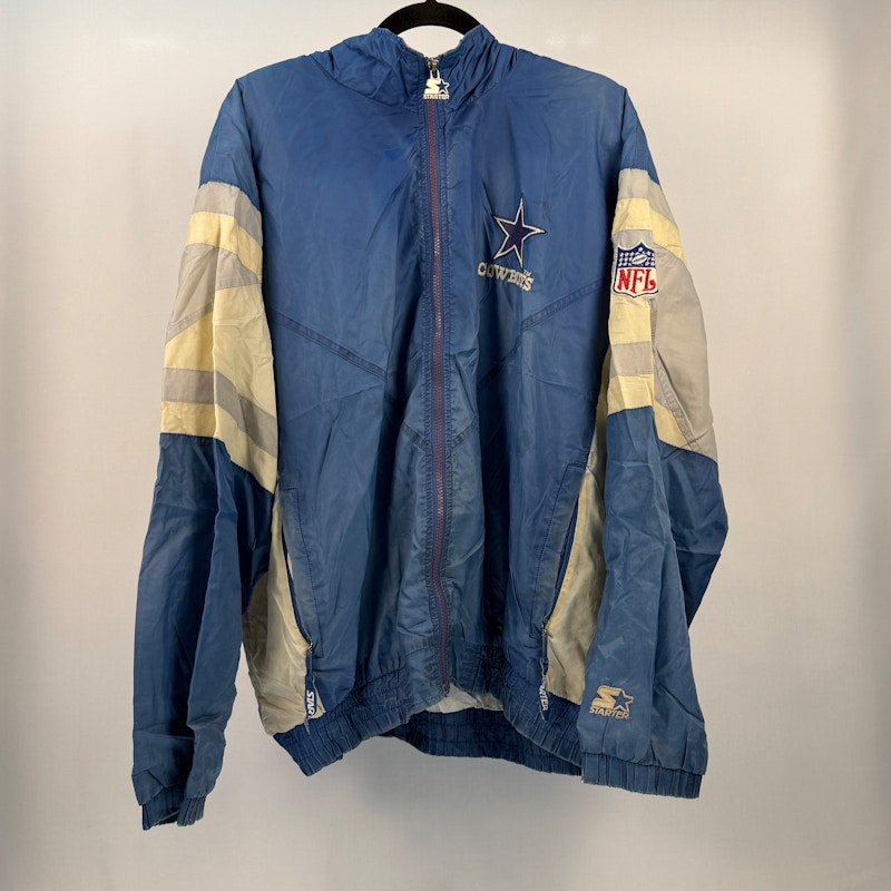 Starter Dallas Cowboys Full-Zip Windbreaker Jacket Blue