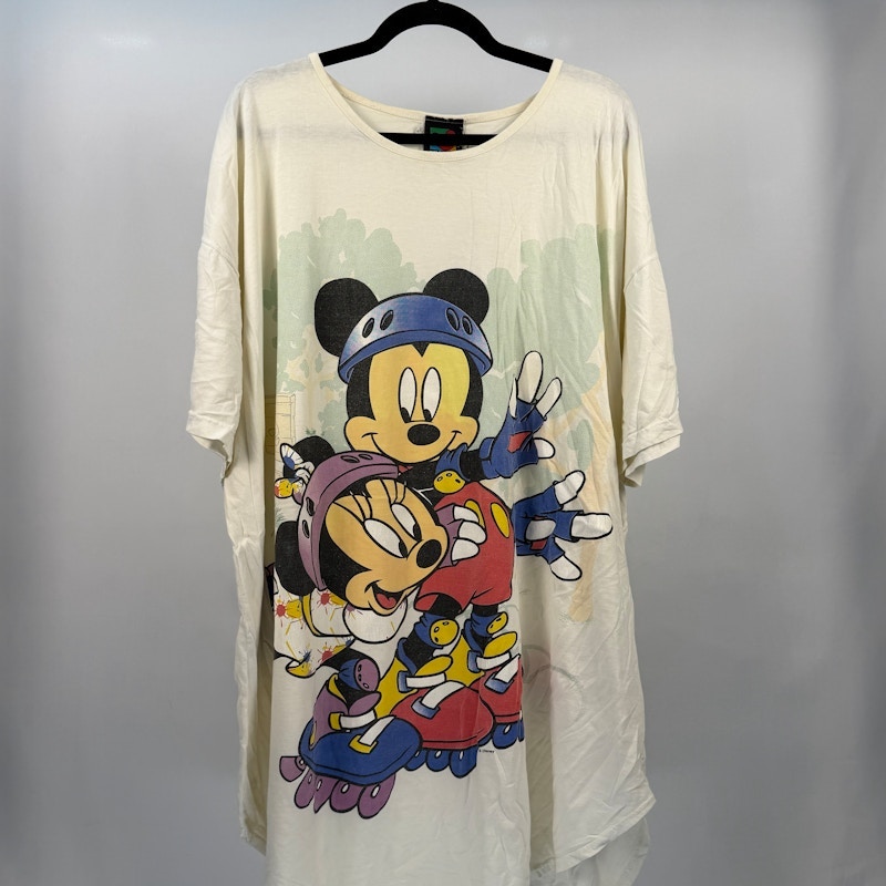 Disney Mickey and Minnie Rollerblading T-Shirt Off-White
