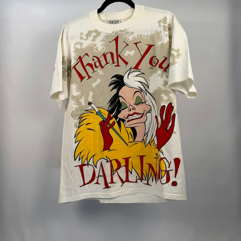 Disney Cruella de Vil Thank You Darling T-Shirt White