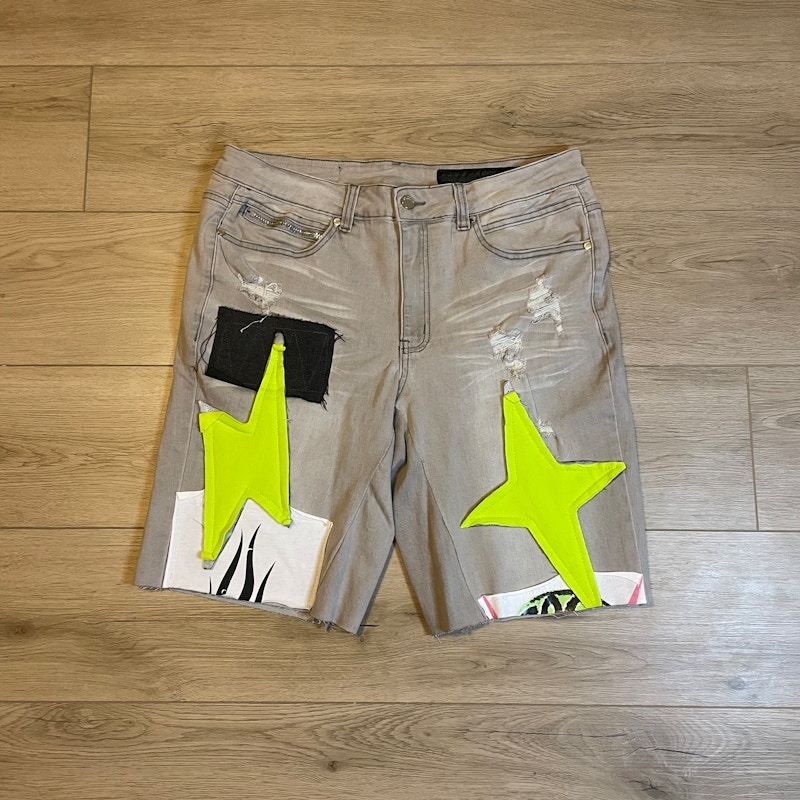 Rockstar Green Butch Denim Shorts