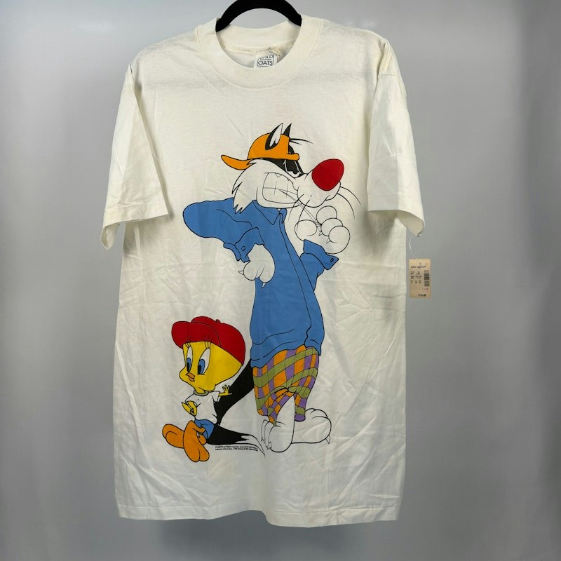 Wild Oats Looney Tunes Sylvester and Tweety T-Shirt White