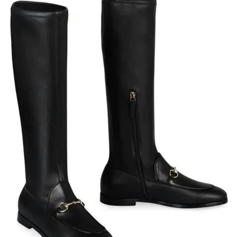 Gucci Horsebit Nappa Tall Boot Black