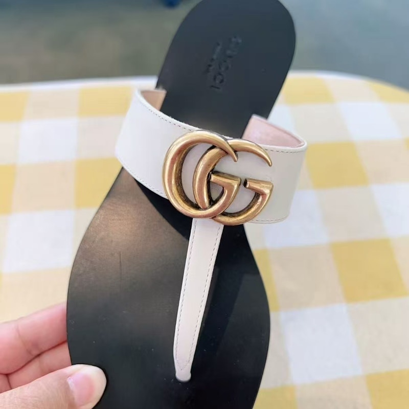 Gucci GG Thong Sandal White