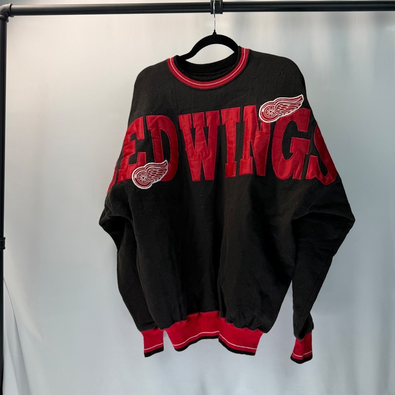 Detroit Red Wings Sweatshirt Black Red