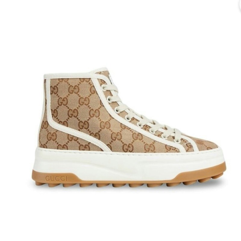 Gucci GG Canvas High-Top Sneaker Beige White