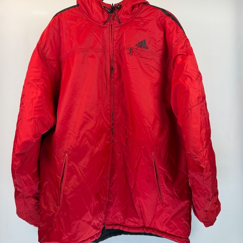 adidas Full-Zip Hooded Jacket Red