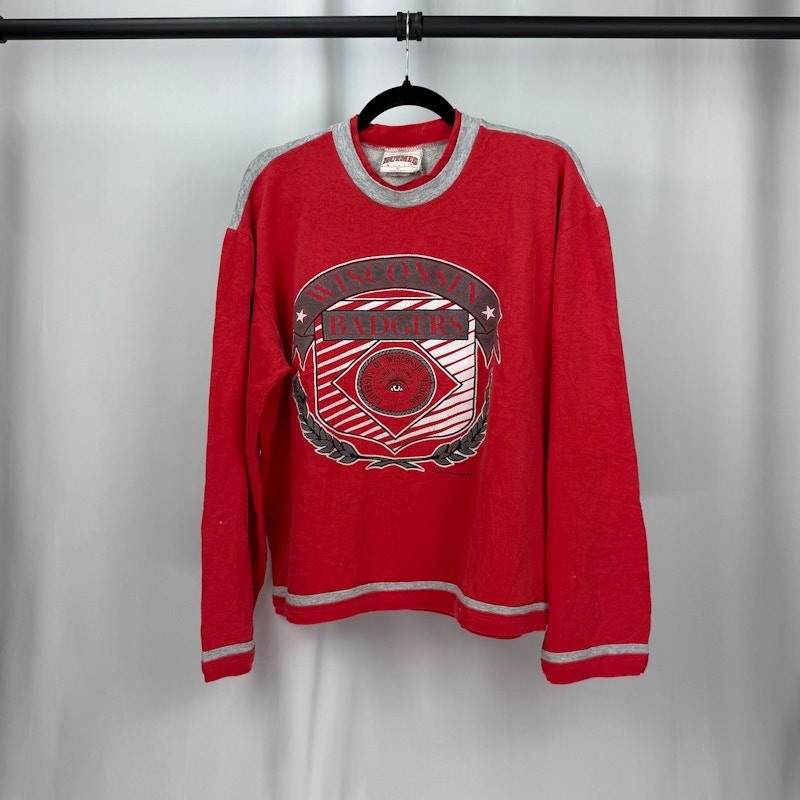 1989 Nutmeg Wisconsin Badgers Crewneck Sweatshirt