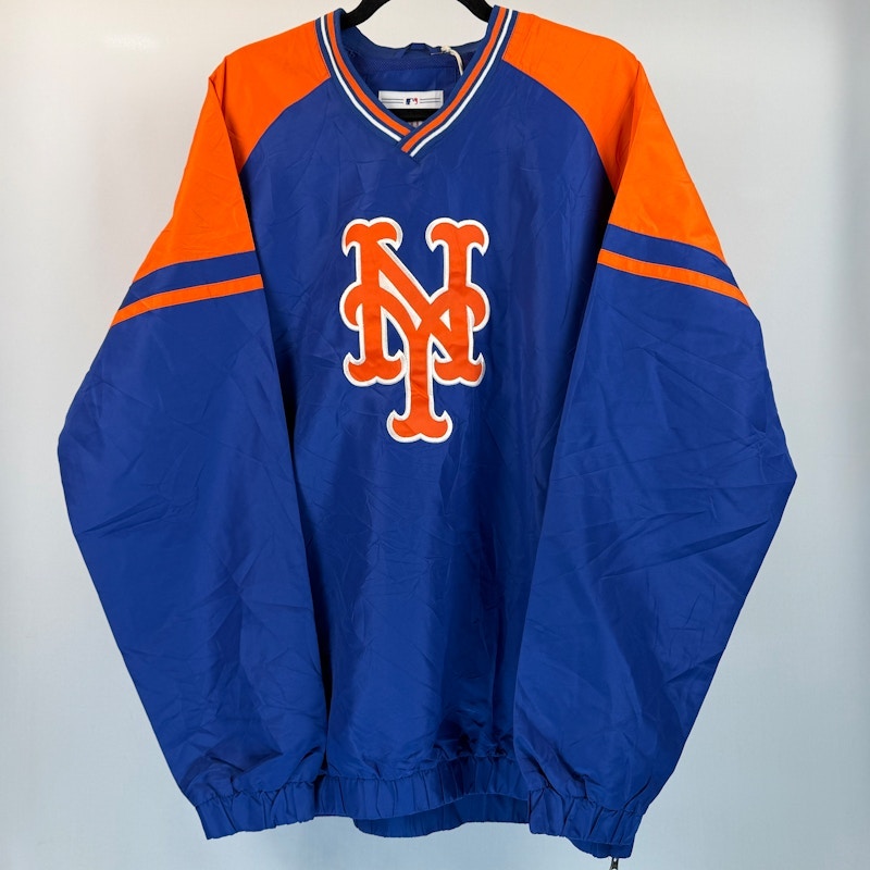 Nike New York Mets Pullover Jacket Blue Orange
