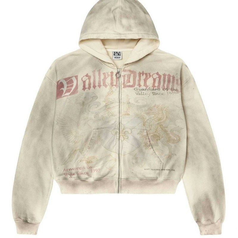 Vale Forever Guardian Zip Up Hoodie Cream