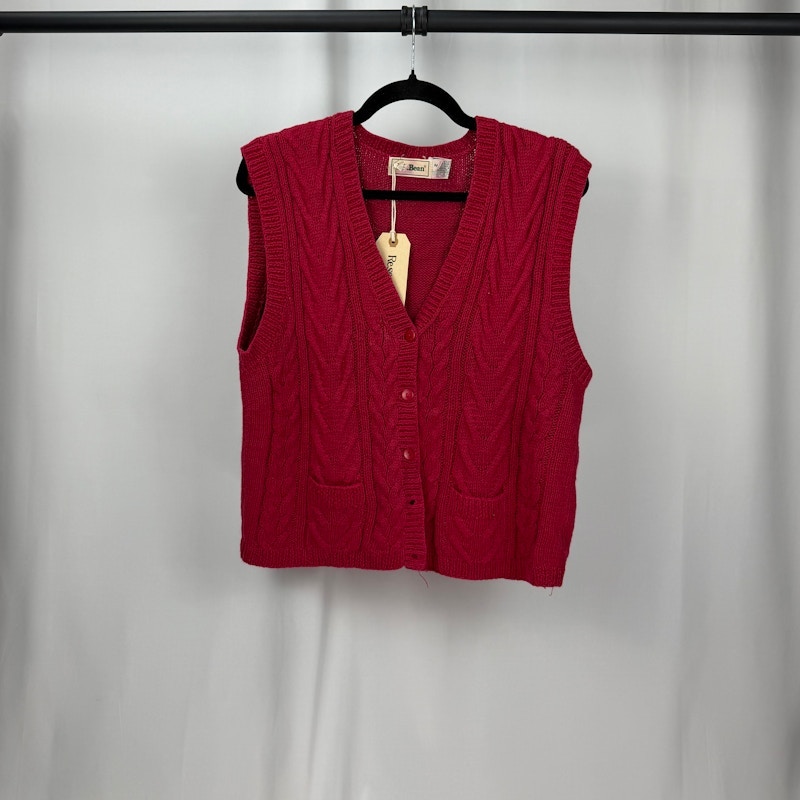 Vintage L.L. Bean Cable Knit Sweater Vest