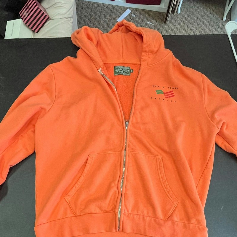 Denim Tears America Full Zip Hoodie Orange
