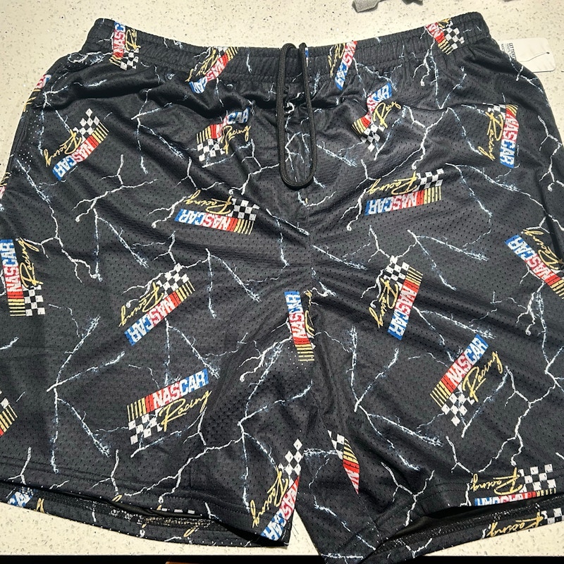 NASCAR Mesh Lightning Shorts Black