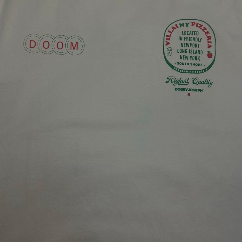 Bobby Joseph Villainy Pizzeria T-Shirt White
