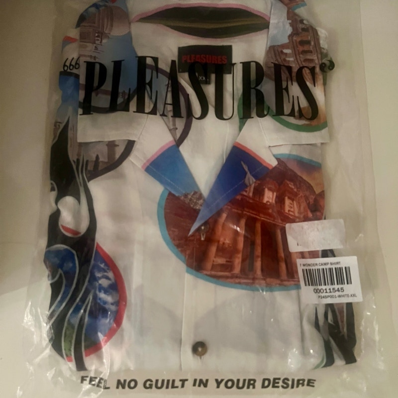 Pleasures 7 Wonder Camp Shirt White