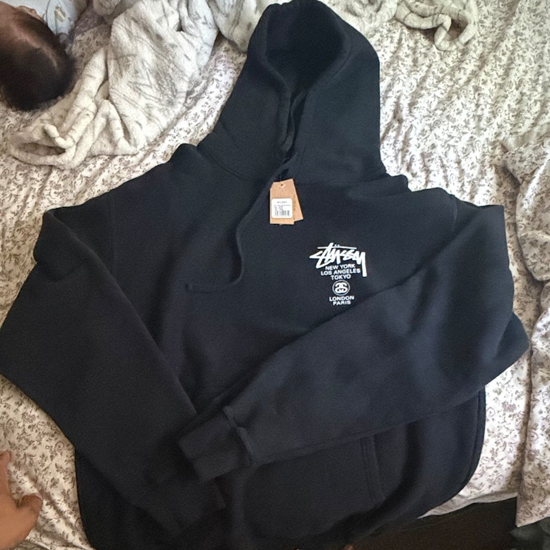 Stüssy World Tour Hooded Sweatshirt Black