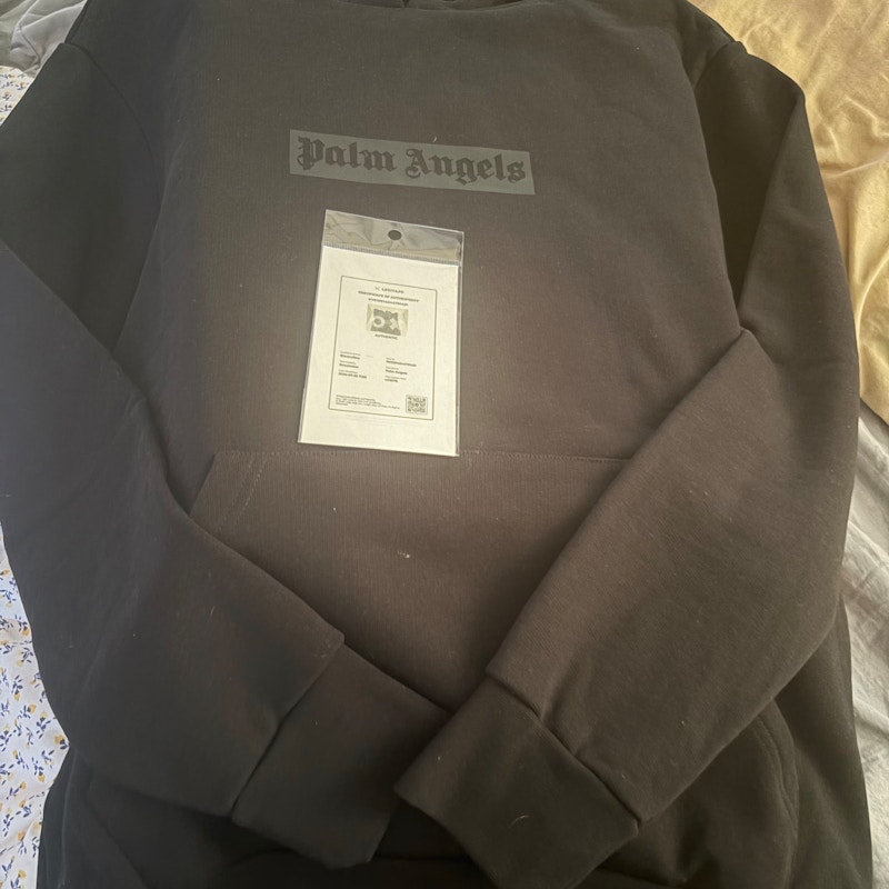 Palm Angels Vintage Box Logo Hoodie Black