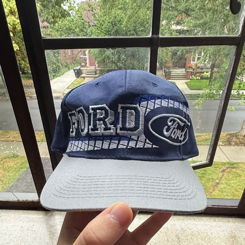 Ford Big Logo Snapback Cap Blue Grey