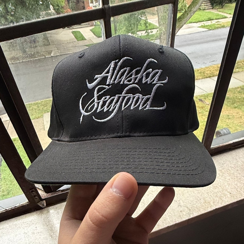Alaska Seafood Snapback Cap Black