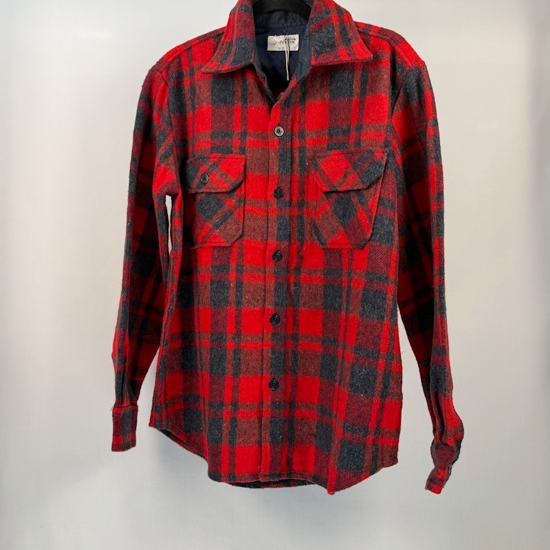 Woolrich Buffalo Check Plaid Flannel Shirt Red Black