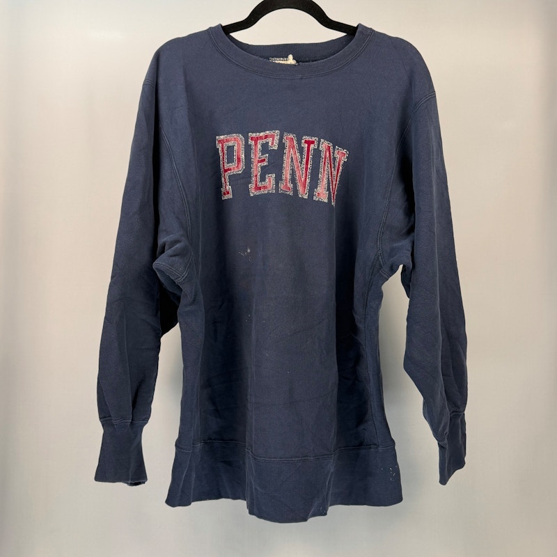 Champion Penn Reverse Weave Crewneck Sweatshirt Navy
