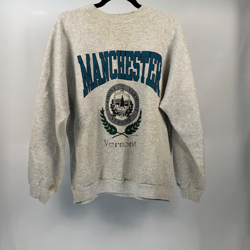 Manchester Vermont Crewneck Sweatshirt Gray