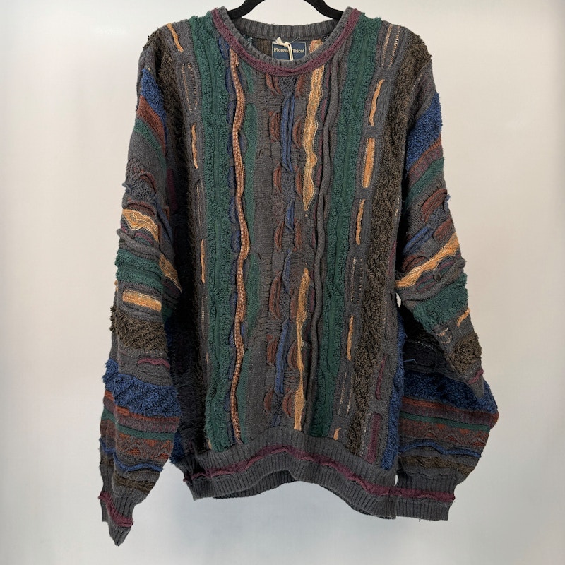 Florenzi Tricot Patterned Knit Sweater Multi