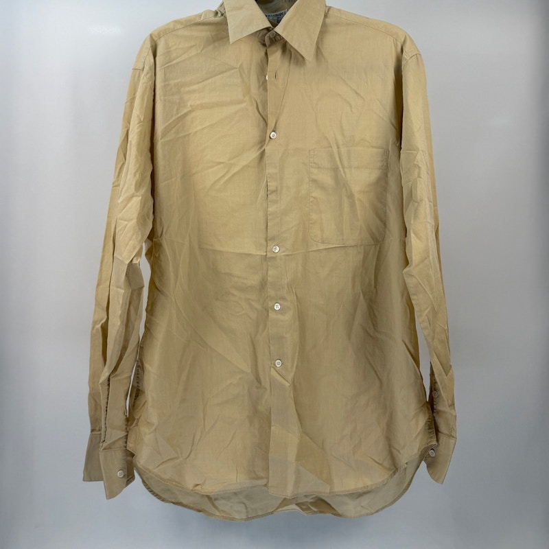 Giorgio Armani Long Sleeve Button Down Shirt Beige