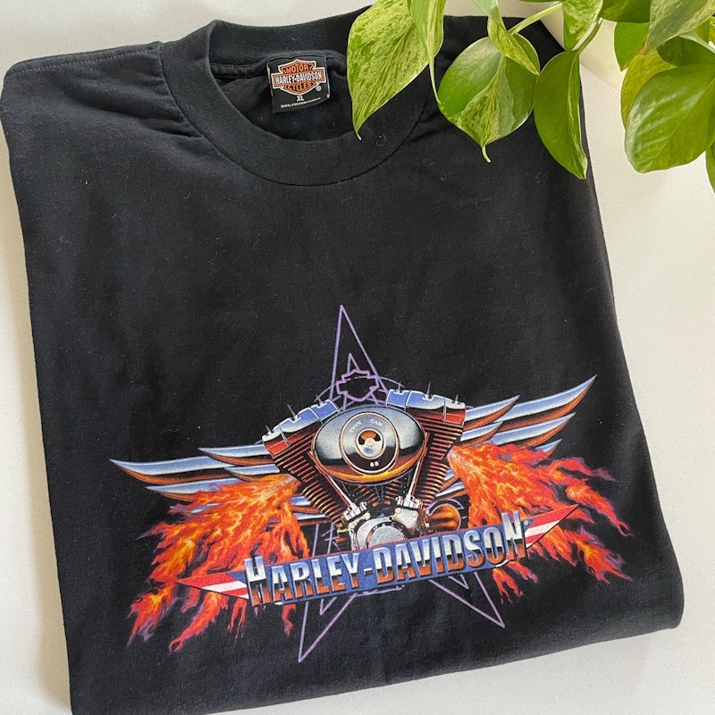 2000 Harley-Davidson Donahue Delano MN T-Shirt Black