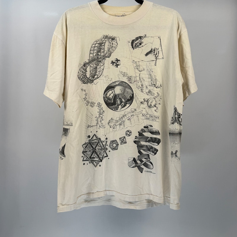 M.C. Escher All-Over Print T-Shirt Off-White
