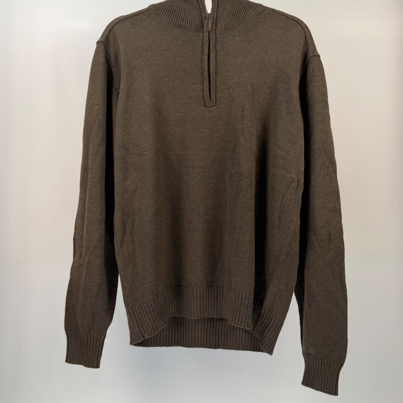 Quarter-Zip Sweater Brown