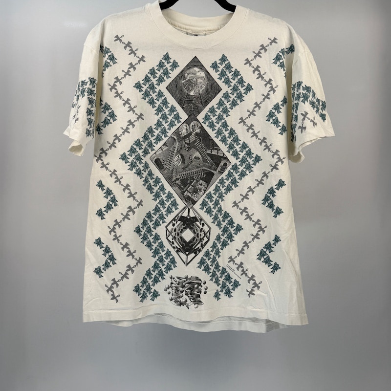 M.C. Escher Art Print T-Shirt White