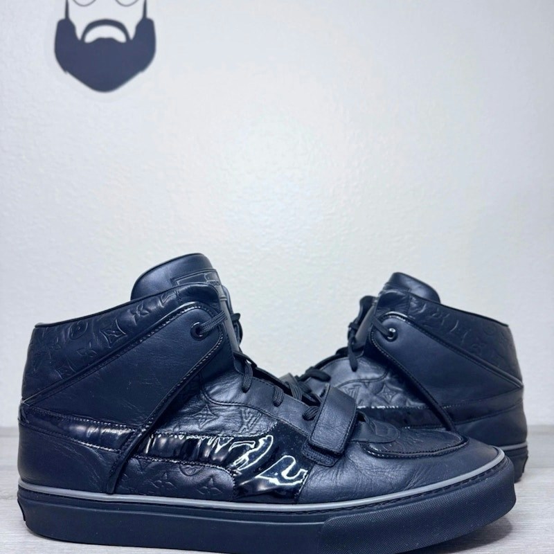 Louis Vuitton Trainer High-Top Black Monogram Tower