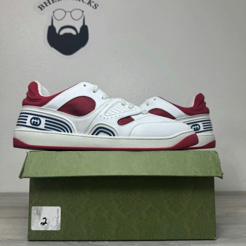 Gucci Ace Basket Low White Red Blue