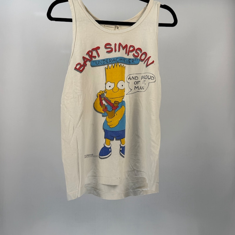 The Simpsons Bart Simpson Underachiever Tank Top White