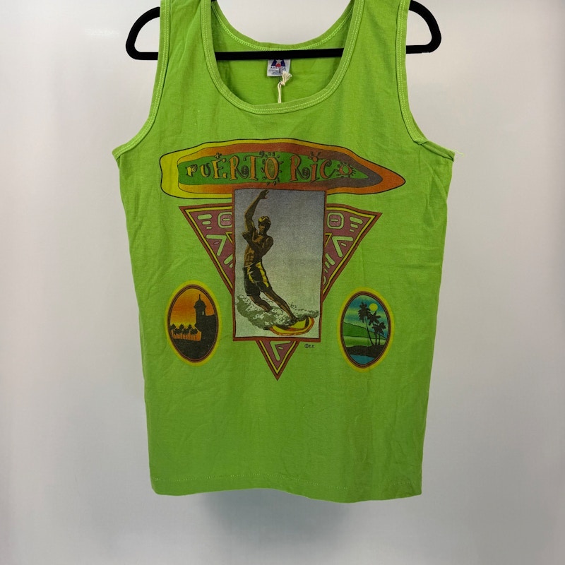 America Puerto Rico Graphic Tank Top Green