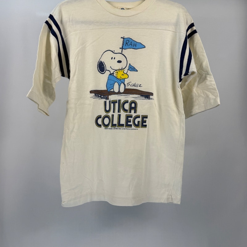 Utica College Peanuts Snoopy T-Shirt Off White