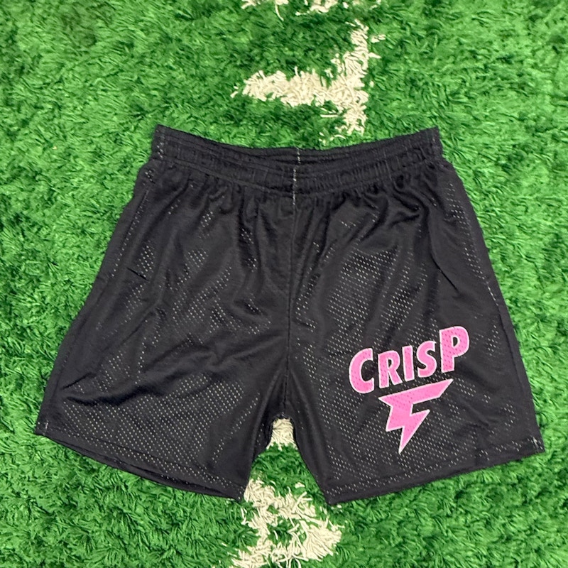Crispy NYC Mesh Shorts Black Pink