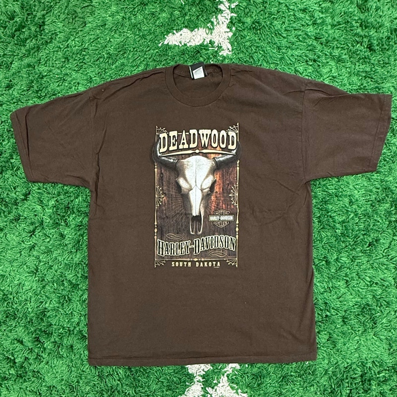 Harley-Davidson Deadwood South Dakota T-Shirt Brown