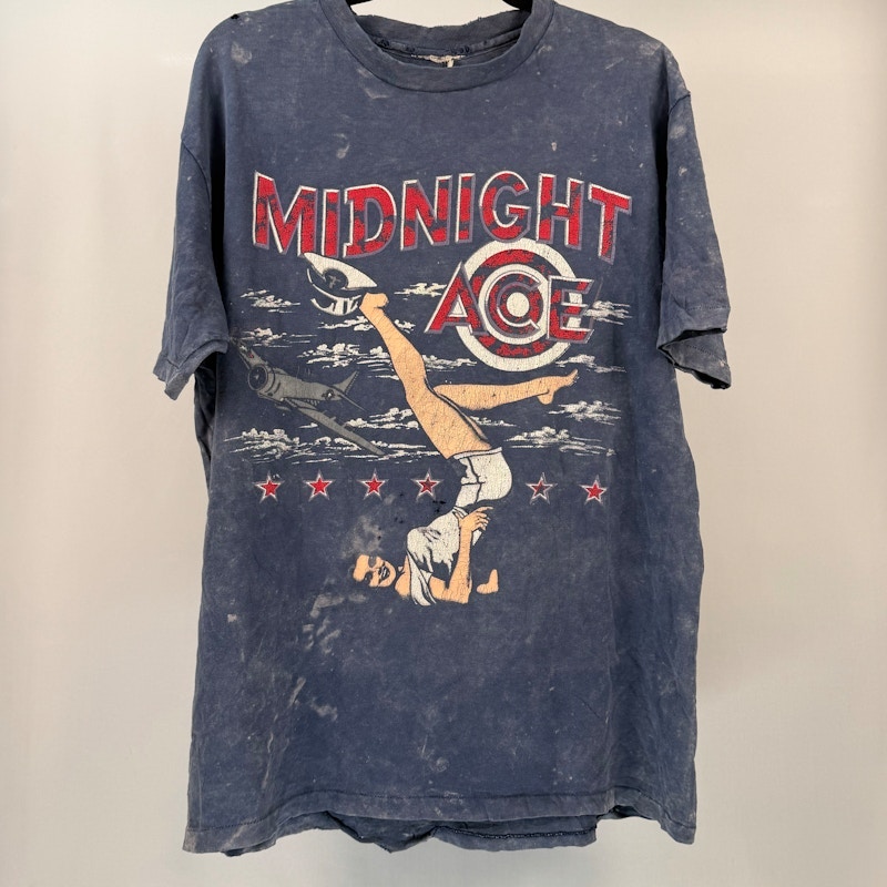 Midnight Ace Graphic T-Shirt Blue
