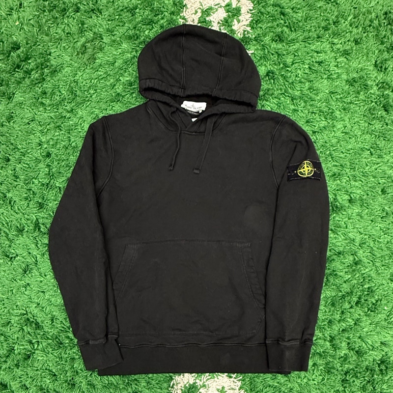 Stone Island Compass Patch Hoodie Black
