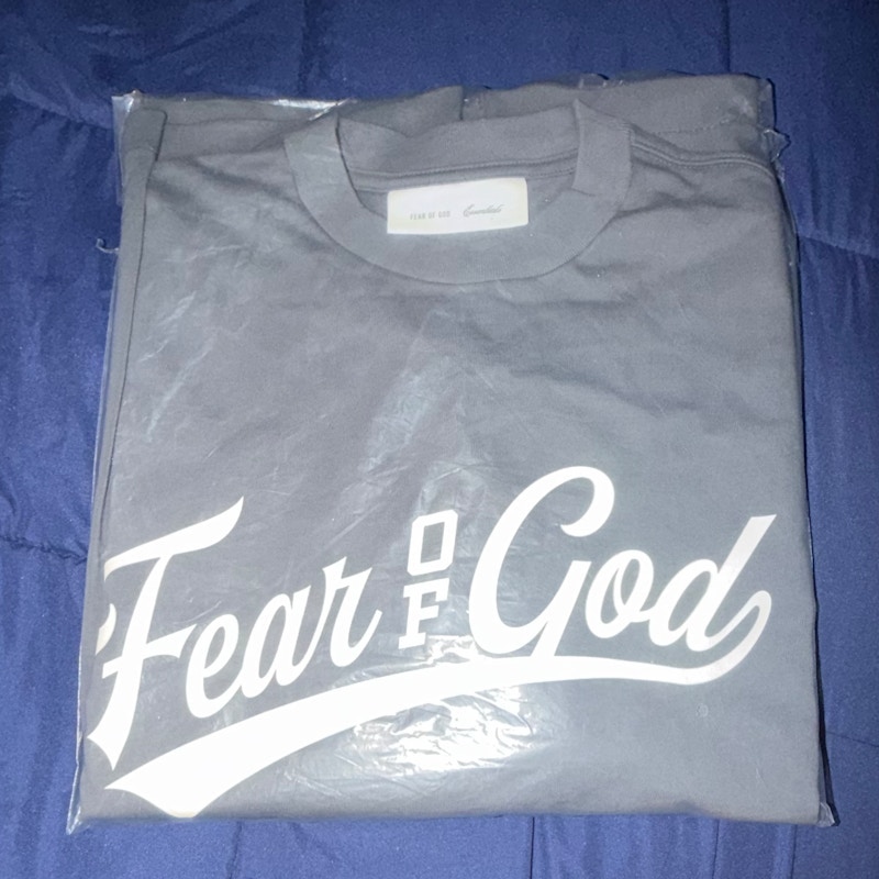 Fear of God Essentials Graphic Logo T-Shirt Charcoal