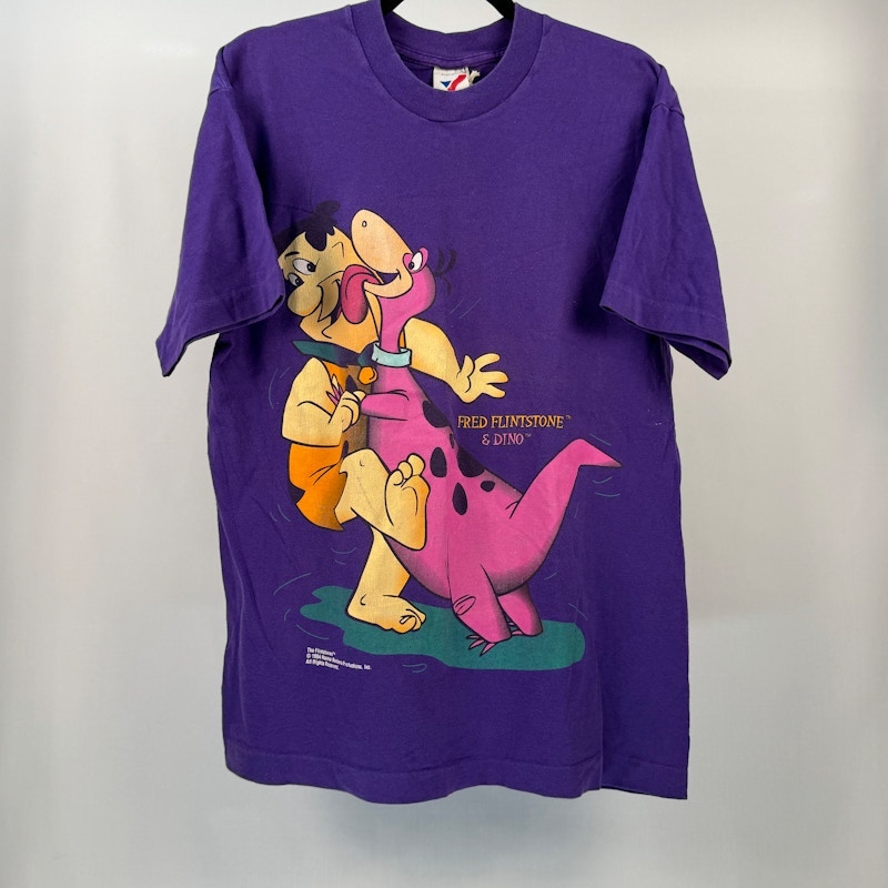 Fred Flintstone & Dino T-Shirt Purple