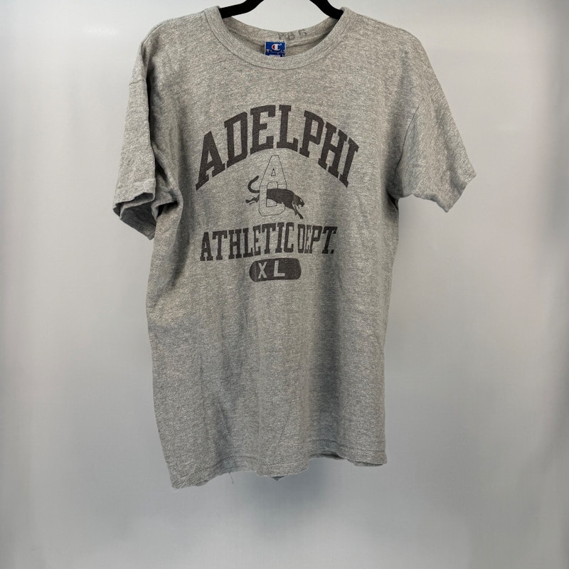 Champion Adelphi Athletic Dept T-Shirt Gray