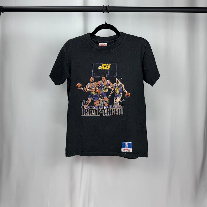 90s Nutmeg Utah Jazz Triple Threat T-Shirt